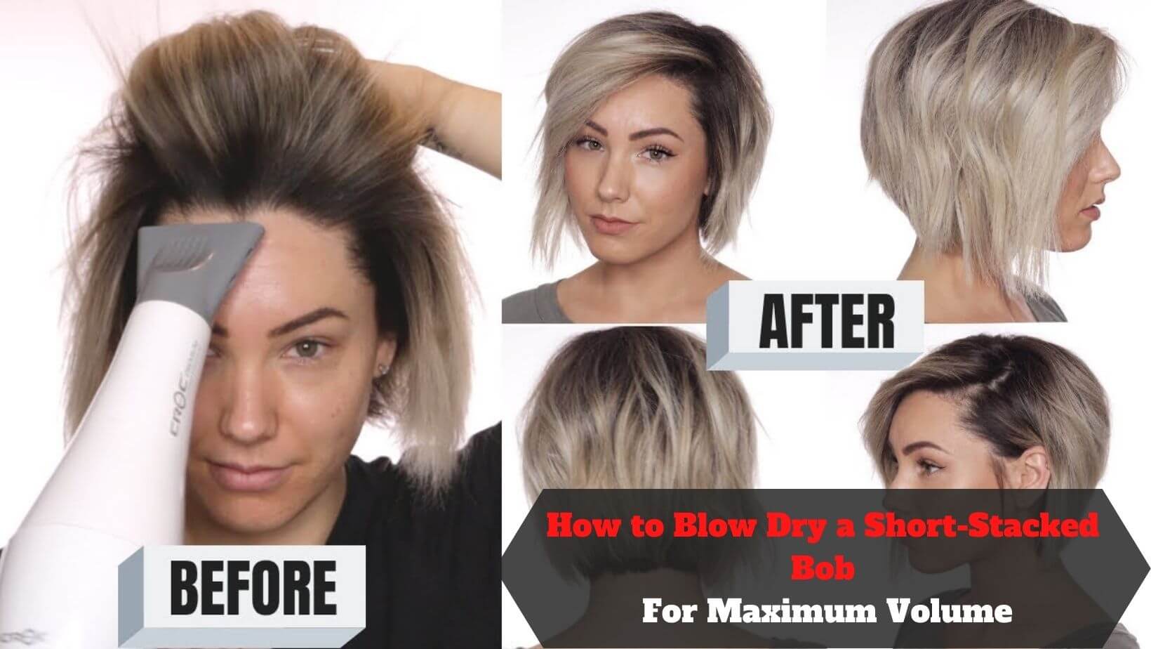 How to Blow Dry a Short-Stacked Bob