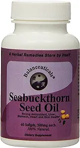 Balanceuticals Seabuckthorn Seed Oil Dietary Supplement Softgels, 60-Count Bottle